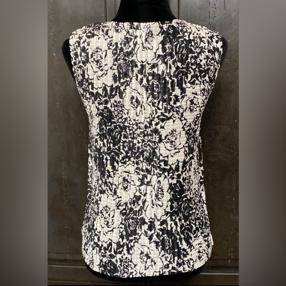 George satin black/white tank top - Size medium - Picture 3 of 9